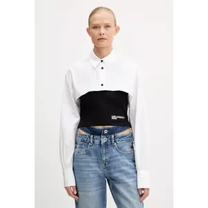 Karl Lagerfeld Jeans cămașă culoarea negru, cu guler clasic, regular, A3W11006 imagine