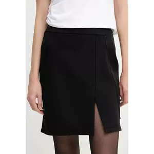 Victoria Beckham fustă din amestec de lână culoarea negru, mini, drept, 1325WSK006593B imagine