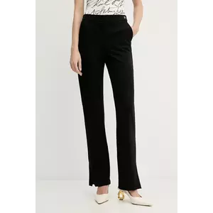 Karl Lagerfeld pantaloni culoarea negru, drept, high waist, A3W10095 imagine