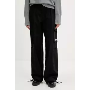 Karl Lagerfeld Jeans pantaloni culoarea negru, lat, high waist, A3W10081 imagine