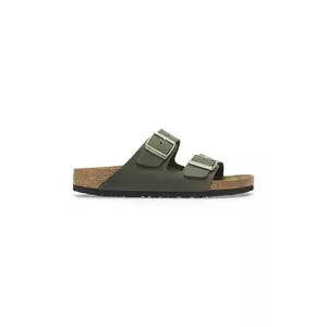 Birkenstock șlapi de piele Arizona culoarea verde, 1027948 imagine