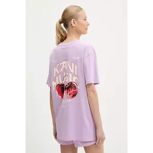 Karl Kani tricou din bumbac culoarea violet, PD00005461 imagine