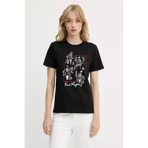 Karl Lagerfeld tricou din bumbac culoarea negru, A3W17099 imagine