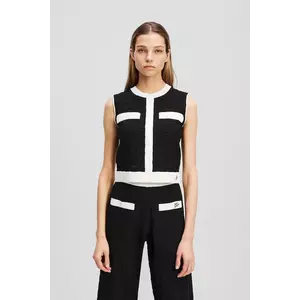 Karl Lagerfeld vestă culoarea negru, A3W18020 imagine