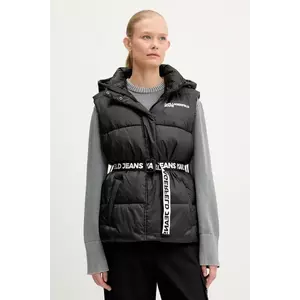 Karl Lagerfeld Jeans vestă culoarea negru, de iarna, A3W15025 imagine