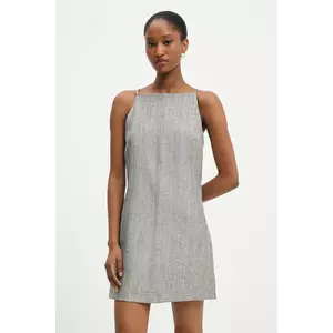Answear Lab rochie din in culoarea gri, mini, evazati imagine
