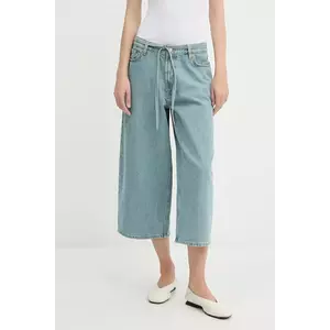 Samsoe Samsoe pantaloni scurți jeans SAHARPER uni, high waist, F25200011 imagine