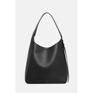 Tory Burch poșetă de piele Romy Hobo culoarea negru, 170964-001 imagine