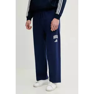 adidas pantaloni de trening Collegiate culoarea bleumarin, cu imprimeu, JM9179 imagine