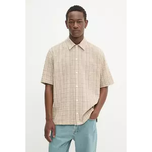 Samsoe Samsoe cămașă SAAYO culoarea bej, cu guler clasic, relaxed, M25200047 imagine