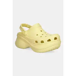 Crocs papuci Classic Bae Clog culoarea galben, cu platformă, 206302 imagine