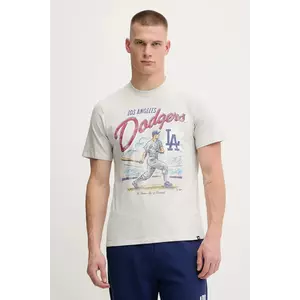47 brand tricou din bumbac MLB Los Angeles Dodgers culoarea gri, cu imprimeu, BB012TEMECH685053CK imagine