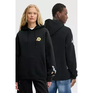 Converse bluză Converse x Tom & Jerry culoarea negru, cu glugă, cu imprimeu, 10028756-A01 imagine