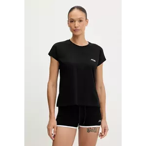 Fila pijama culoarea negru, bumbac, FPS4198 imagine