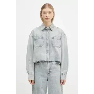 KSUBI geacă din denim Cutaway Longsleeve Shirt Worn femei, de tranziție, oversized, WPF24SH001 imagine