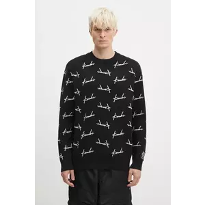 KSUBI pulover Skript Knit bărbați, culoarea negru, MFA24KW003 imagine