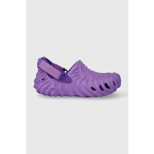 Crocs șlapi copii Salehe Bembury x The Pollex Clog culoarea violet imagine