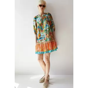 Medicine rochie din bumbac mini, oversize imagine