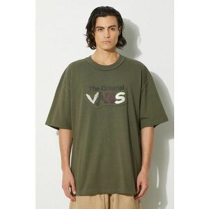 Vans tricou din bumbac Premium Classics LX Vans Clash barbati, culoarea verde, cu imprimeu, VN000HQ7KCZ1 imagine