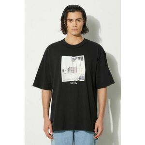 Vans tricou din bumbac Premium Classics LX Broadway barbati, culoarea negru, cu imprimeu, VN000HQ8BLK1 imagine