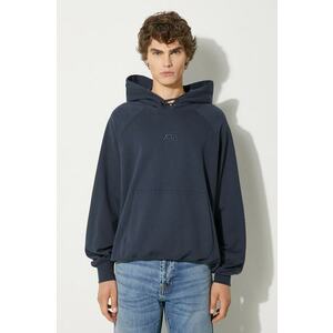 Vans hanorac de bumbac Premium Classics LX Hoodie Fleece barbati, culoarea albastru marin, cu glugă, neted, VN000GZ1D6Q1 imagine