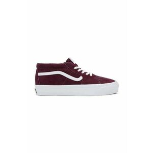 Vans sneakers din piele intoarsă Sk8-Mid Reissue 83 LX culoarea bordo, VN000CQQ4QU1 imagine