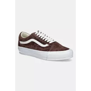 Vans tenisi din piele intoarsa Premium Classics LX Old Skool culoarea maro, VN000CXUDMV1 imagine