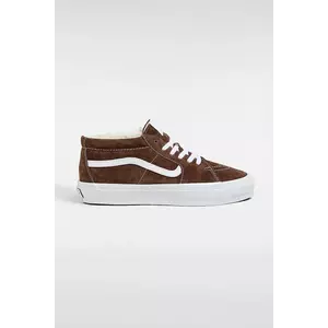 Vans teniși din piele întoarsă Premium Classics LX Sk8-Mid Reissue 83 culoarea maro, VN000CQQDMV1 imagine