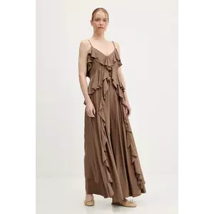 Answear Lab top culoarea maro, neted imagine