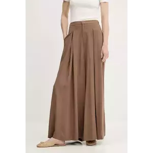 Answear Lab pantaloni culoarea maro, lat, high waist imagine