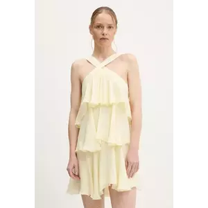 Answear Lab rochie culoarea galben, mini, drept imagine