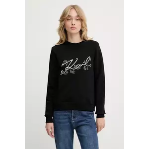 Karl Lagerfeld bluză culoarea negru, cu imprimeu, A3W20010 imagine
