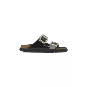 Birkenstock șlapi de piele Arizona Droplet Buckle culoarea negru, 1029353 imagine