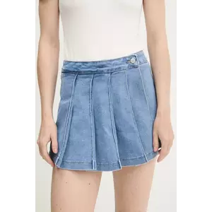 Answear Lab fustă și pantaloni denim neted, high waist imagine