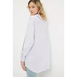 Answear Lab camasa de in culoarea violet, cu guler clasic, relaxed imagine