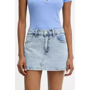 Answear Lab fustă și pantaloni denim neted, medium waist imagine