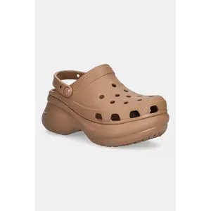 Crocs papuci Classic Bae Clog culoarea maro, cu platforma, 206302 imagine