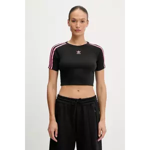 adidas Originals tricou 3-Stripes culoarea negru, JY4858 imagine