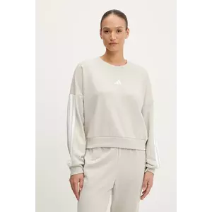 adidas bluză Essentials culoarea bej, cu imprimeu, JE0014 imagine