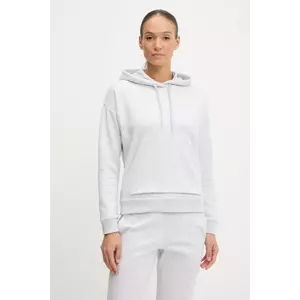 adidas bluză Essentials Small Logo Feel Cozy Hoodie culoarea gri, cu glugă, melanj, JN1853 imagine