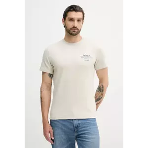 Barbour tricou HUCKLEY culoarea bej, cu imprimeu, MTS1301 imagine