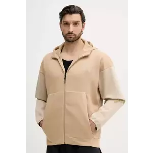 adidas bluză x Z.N.E culoarea bej, cu glugă, cu imprimeu, JY4833 imagine