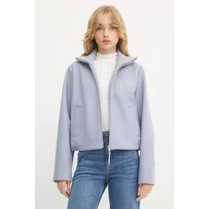 BOSS geacă de lână culoarea violet, de tranziție, 50543194 imagine