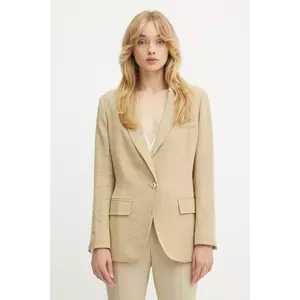 Morgan sacou culoarea bej, un singur rând de nasturi, neted, VAVIK imagine