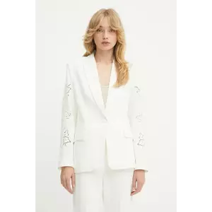 Morgan sacou culoarea alb, un singur rând de nasturi, neted, VAPLI imagine