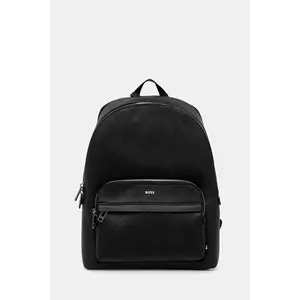 BOSS ghiozdan de piele culoarea negru, mare, uni, 50548179 imagine