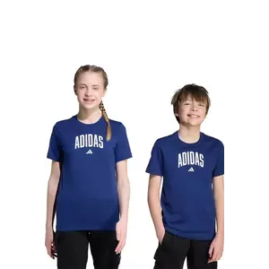 adidas tricou de bumbac pentru copii culoarea bleumarin, cu imprimeu, JV5193 imagine