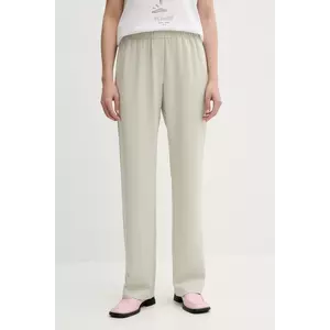 Samsoe Samsoe pantaloni Hoys culoarea verde, drept, high waist, F16304674 imagine