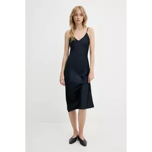 Samsoe Samsoe rochie culoarea negru, midi, drept imagine