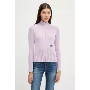 Karl Lagerfeld Jeans cardigan din bumbac culoarea violet, light, A3W18010 imagine